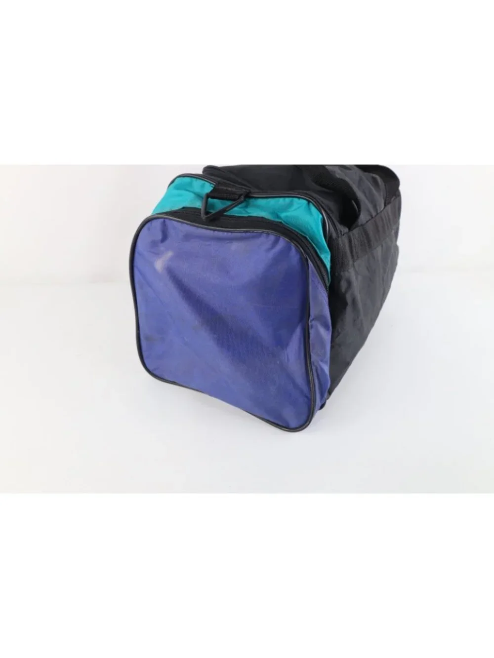 Vtg 90s Jeep Travel Equipment Distressed Spell Out Handled Duffel Bag Carry On